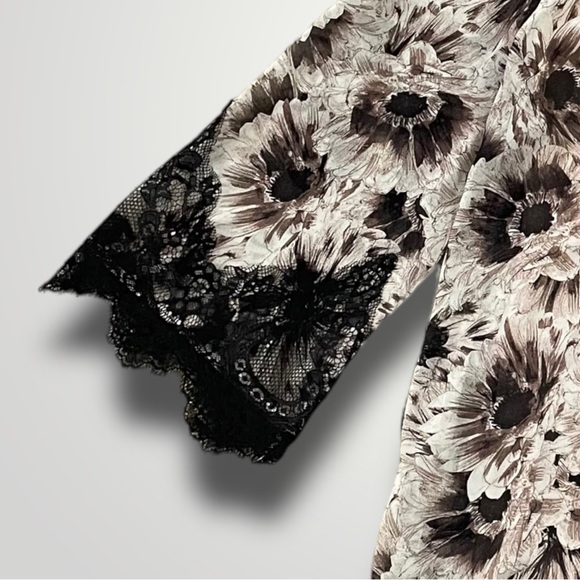 ASTR SUNFLOWER 90S VIBES BELL LACE SLEEVES BROWN CREAM - M - Picture 3 of 10